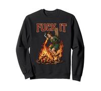 Fuck It - Sorcière brûlant sur Le bûcher Cigarette Dark Sweatshirt