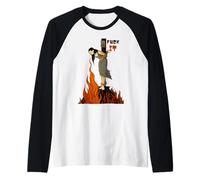 Fuck It Stay Cool, une sorcière drôle en feu Manche Raglan