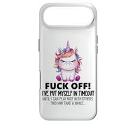 Fuck Off I've Put Myself in Timeout Sarcastic Unicorn Funny Coque pour iPhone Air