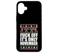 Fuck Off Only Novber Pull de Noël Moche drôle Meme Coque pour iPhone 16 Plus