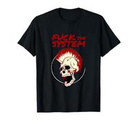 Fuck the System Punk Punker Rocker Punk Rock Design Tee T-Shirt