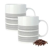 Fuck This Shit Tasse a Cafe, 10 Oztasse À Café Tasse À Café en Céramique Amusante, Cadeau De Bureau, Tasses À Boissons Chaudes Réutilisables Fantaisie For Meilleur Ami, Ami, Collègue, Adulte(White-2pc