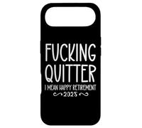 Fucking Quitter I Mean Happy Retirement Sign Im Retired 2025 Coque pour iPhone Air