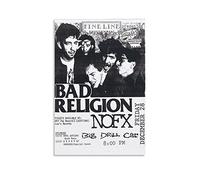 Fucoming Bad Religion NOFX Poster vintage Big Drill Car at Lguanas 1990 - Impression sur toile à suspendre - Art esthétique pour chambre à coucher et salon - 30 x 45 cm