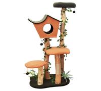 Fudajo Arbre à chat - 154 cm de haut - design végétal avec lierre et f