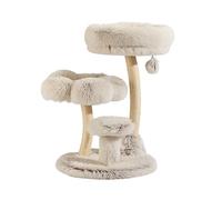 Fudajo Arbre à Chat Design 49 x 49 x 74 cm, grattoir pour Chat avec Peluche et sisal, Aire de Jeu, Tour d’Escalade avec Balle de Jeu