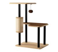 Fudajo Arbre à chat en métal 40 x 29 5 x 60 cm avec sisal meuble à griffer avec planche à griffer arbre à chat avec grande surface