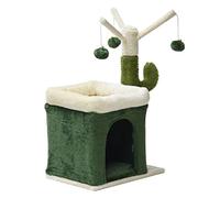 Fudajo Arbre à Chat Forme de Cactus Arbre d’Escalade de Grattage 70cm avec 4mm de Sisal Maison Hamac