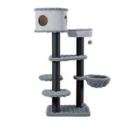 Fudajo Empire Tower, Arbre à Chat XXL de 190 cm, avec Maison pour Chat, hamac, Panier et poteaux à griffer en Corde de Papier