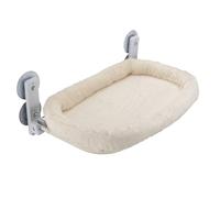 Fudajo Fenêtre hamac pour Chat 30 x 52 cm Beige, lit pour Chat de Type hamac jusqu'à 10 kg, hamac de fenêtre Un Couchage Peu encombrant avec ventouses