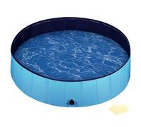 Fudajo Piscine pour Chien - Ø 100 cm, Hauteur 30 cm - Pliable, en PVC - Piscinette Pataugeoire Baignoire Pliable pour Animaux de Compagnie