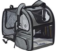 Fudajo Sac à dos Extensible Animaux de compagnie 6kg Sac Transport Chiot Chat Filet Maille Voyage