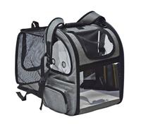 Fudajo Sac à dos Extensible Chiens Chats Animaux de compagnie - 355 x 590 x 415 mm / charge max. 6 kg - avec avec Filet Maille - Sac