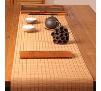 FUDANLI Chemin de Table Extra Large 50/ 60cm Chemin de Table en Bambou, Style Japonais Tapis de Thé Antidérapants pour Tables Basses Restaurant, Napperon Anti-Chaud (Size : 60x250cm/23.6x98.4in)