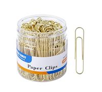 FUDAO FAMILY Lot de 100 trombones dorés de 50 mm, robustes et durables, indispensables pour l'organisation des documents