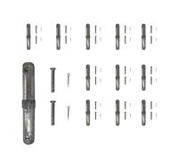 Fudatong Lot de 12 goupilles de couplage d'échafaudage de 4,5 cm de diamètre extérieur x 20,3 cm de long avec collier de 1,9 cm et goupilles de verrouillage