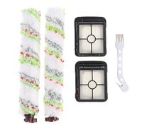 Fudeshe Convient pour les filtres à brosse Bissell Hoover, lot de 2 rouleaux multi-surfaces + 2 filtres lavables + 1 brosse de nettoyage pour filtre