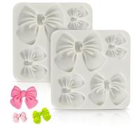 Fudge Bow moule, 2 Mini Bow silicone Fudge Bow Chocolate moule Chocolate Cartoon Bow chocolate cake cake Candy Chocolate Pudding décoration moule en silicone