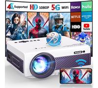 FUDONI Projecteur avec WiFi et Bluetooth, 5G WiFi natif 1080P Projecteur extérieur 11000L Support 4K, Projecteur de film portable avec écran et Max 300 pouces, pour iOS/Android/ordinateur portable/TV