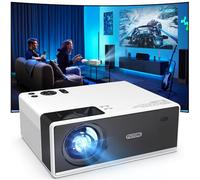 FUDONI Projecteur avec WiFi et Bluetooth, projecteur extérieur portable 4K support projecteur 15000L HD 1080p max 300 pouces écran zoom, vidéo cinéma maison projecteur compatible avec