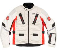 Fuel Astrail Lucky Explorer Veste textile de moto, blanc-rouge, taille 2XL pour homme