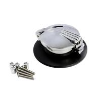 Fuel Capuchon Bouchon De Réservoir D'essence En Aluminium Pour Moto Pour R Nine T R9T Scrambler Urban G/S Racer Pure 2014-2020, Style Classique Monza(Silver and black)
