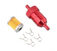 Fuel Compact 75mm pour Motocross Fuel Compact 75mm pour Motocross | Design inline compact, longueur 75mm, s'adapte espaces réduits, montage rapide, idéal sentier(Red)