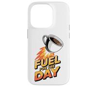Fuel for The Day Sleepy Fatigué Humour Funny Coffee Lover Coque pour iPhone 14 Pro