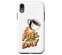 Fuel for The Day Sleepy Fatigué Humour Funny Coffee Lover Coque pour iPhone XR