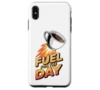 Fuel for The Day Sleepy Fatigué Humour Funny Coffee Lover Coque pour iPhone XS Max