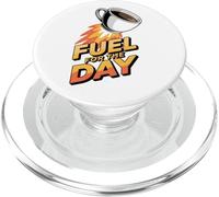 Fuel for The Day Sleepy Fatigué Humour Funny Coffee Lover PopSockets PopGrip pour MagSafe