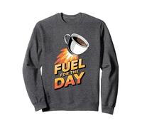 Fuel for The Day Sleepy Fatigué Humour Funny Coffee Lover Sweatshirt