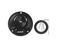 Fuel Gas Tank Cover Quick Release Rotate Aluminum Oil Cap Racing Motorcycle Accessories Compatible With YZF R1 R1M R7 R6 R15 R15M R3(Black R1)