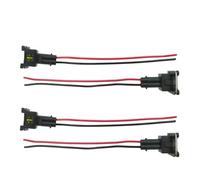 Fuel Injector Connecteur d'injecteur de carburant EV1 étanche, compatible avec Bosch 440cc, 650cc, 850cc, 1000cc, avec broche et fil(4pcs)