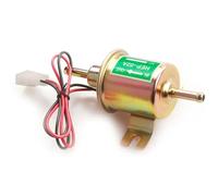 fuel pump assemblies Pompe à carburant électrique universelle 12 V 24 V, basse pression, boulon de fixation, fil, essence diesel HEP-02A, pour carburateur de voiture, VTT Pompe Diesel(12V Gold)