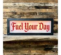 Fuel Your Day RGB LED Neon Lightbox avec télécommande & APP Control Dimmable Signal d'avertissement pour cinéma Bibliothèques Cafés Home Company Desk USB Powered