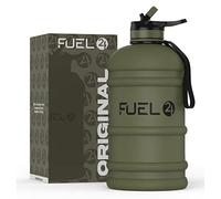 Fuel24 Bidon - Bouteille d'eau de 2,2 litres - Matériau Flex extra résistant - Résistant aux chutes, options de bouchons Pop ou à paille - Grande bouteille de sport pour le gym de 2,2 L, SANS BPA