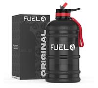 Fuel24 Carafe - Bouteille d'eau de 2,2 litres - Matériau flexible extra résistant - Résistant aux chutes, bouchon anti-pop ou paille - Grande bouteille de sport de 2,2 L, sans BPA