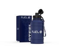 Fuel24 Gourde métallique extra forte, 1,3 l et 2,2 l, anti-fuite et sans BPA, gourde robuste pour la salle de sport, le sport et les adultes