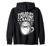 Fueled by Caffeine Rage - Café drôle de dragon barbu Sweat à Capuche