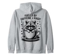 Fueled by Caffeine Rage Funny Raton laveur et café Sweat à Capuche