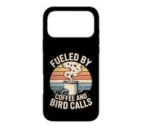 Fueled by Coffee and Bird Calls Humour Observation Oiseaux Coque pour iPhone 17 Pro Max
