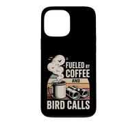 Fueled by Coffee and Bird Calls Observation Oiseaux Coque pour iPhone 13 Pro Max