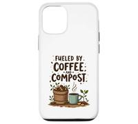 Fueled by Coffee and Compost Gardening Humor Coque pour iPhone 12/12 Pro
