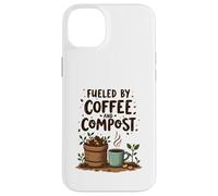 Fueled by Coffee and Compost Gardening Humor Coque pour iPhone 14 Plus