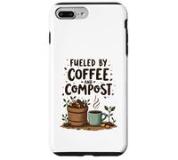 Fueled by Coffee and Compost Gardening Humor Coque pour iPhone 7 Plus/8 Plus