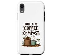 Fueled by Coffee and Compost Gardening Humor Coque pour iPhone XR