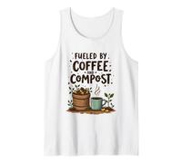 Fueled by Coffee and Compost Gardening Humor Débardeur