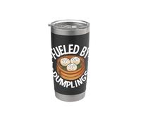 Fueled By Dumplings - Joli design pour amateur de nourriture Gobelet isotherme en acier inoxydable double paroi
