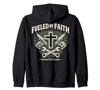 Fueled by Faith mécano chrétien Croix Garage Sweat à Capuche
